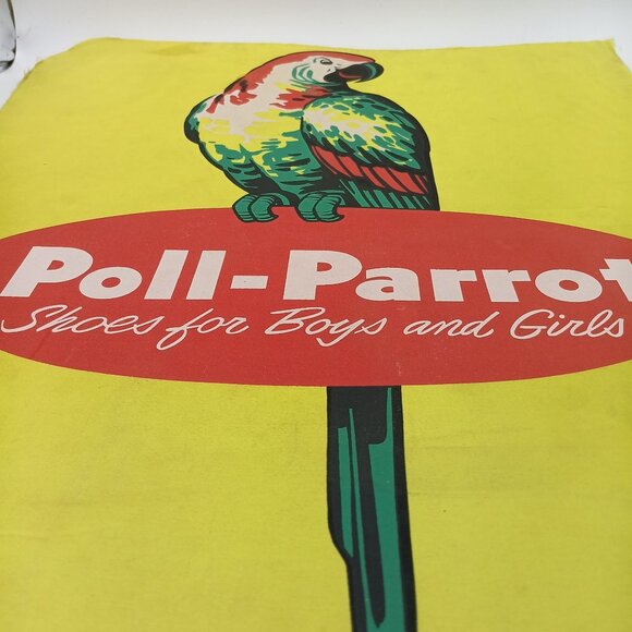 Poll Parrot Shoes for Boys and Girls Vintage Advertising Display Sign - Picture 2 of 3